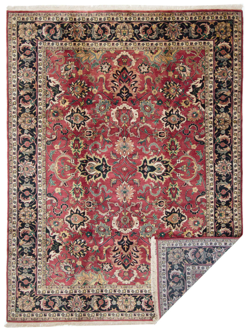 Pacific Agra 66752 Burgundy Black Traditional Hand Knotted Rug