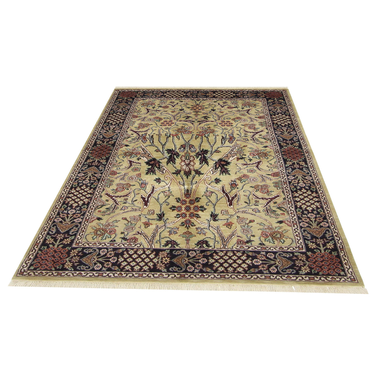 Pacific Indo-Persian 66754 Gold Brown Traditional Hand Knotted Rug