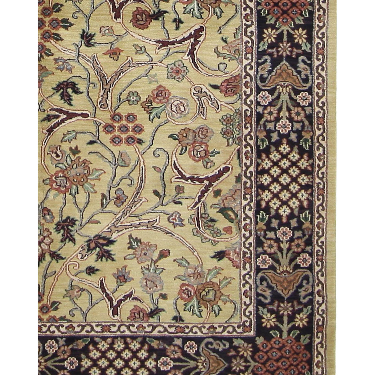 Pacific Indo-Persian 66754 Gold Brown Traditional Hand Knotted Rug