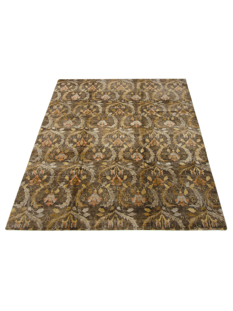 Pacific Derbyshire 66757 Brown Multi Transitional Hand Knotted Rug