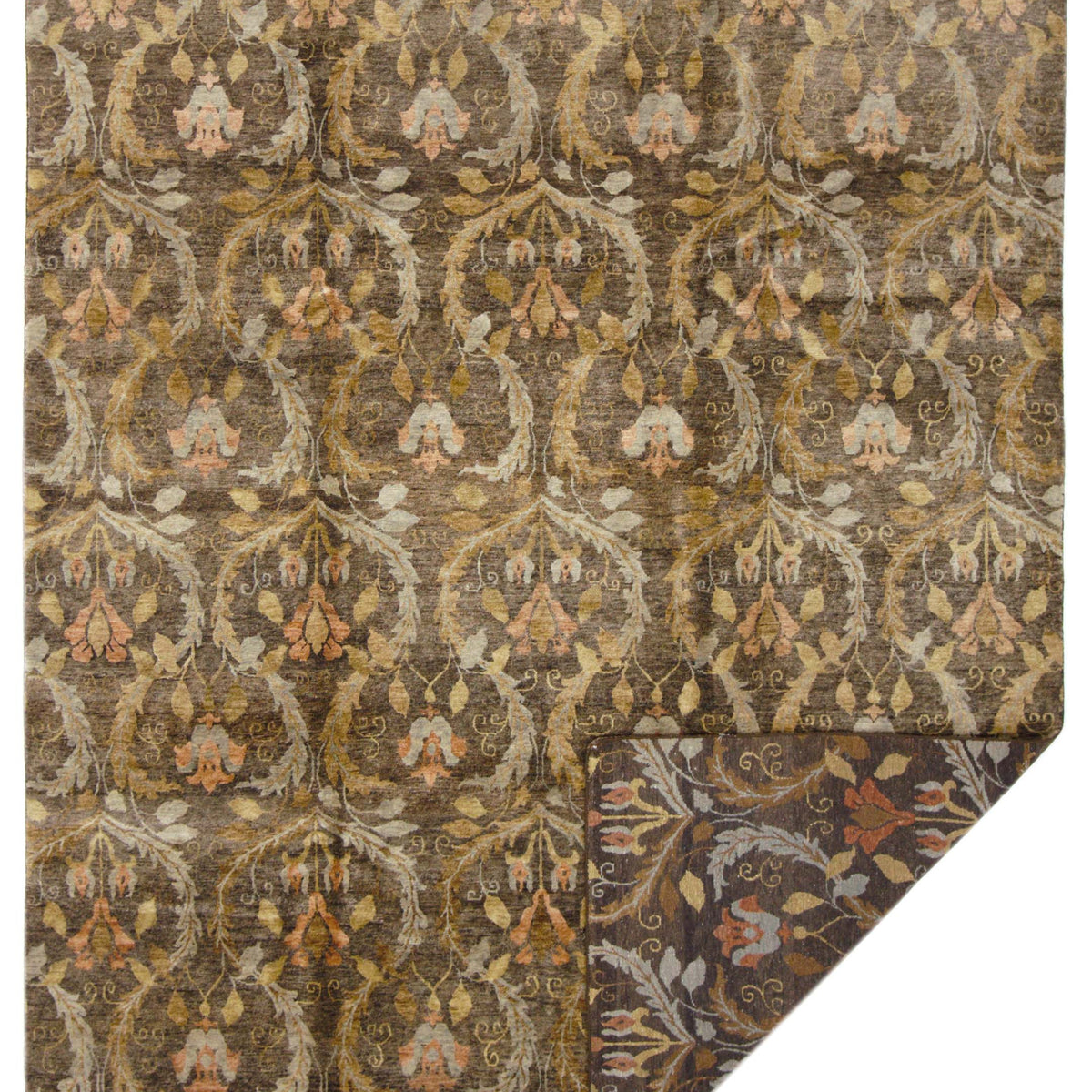 Pacific Derbyshire 66757 Brown Multi Transitional Hand Knotted Rug