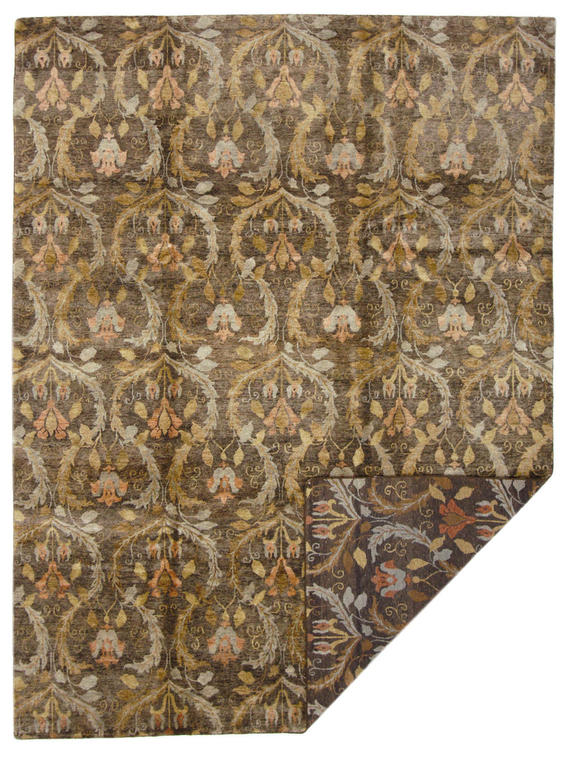 Pacific Derbyshire 66757 Brown Multi Transitional Hand Knotted Rug