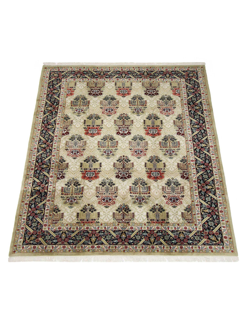 Pacific Maharaja 66758 Beige Black Transitional Hand Knotted Rug