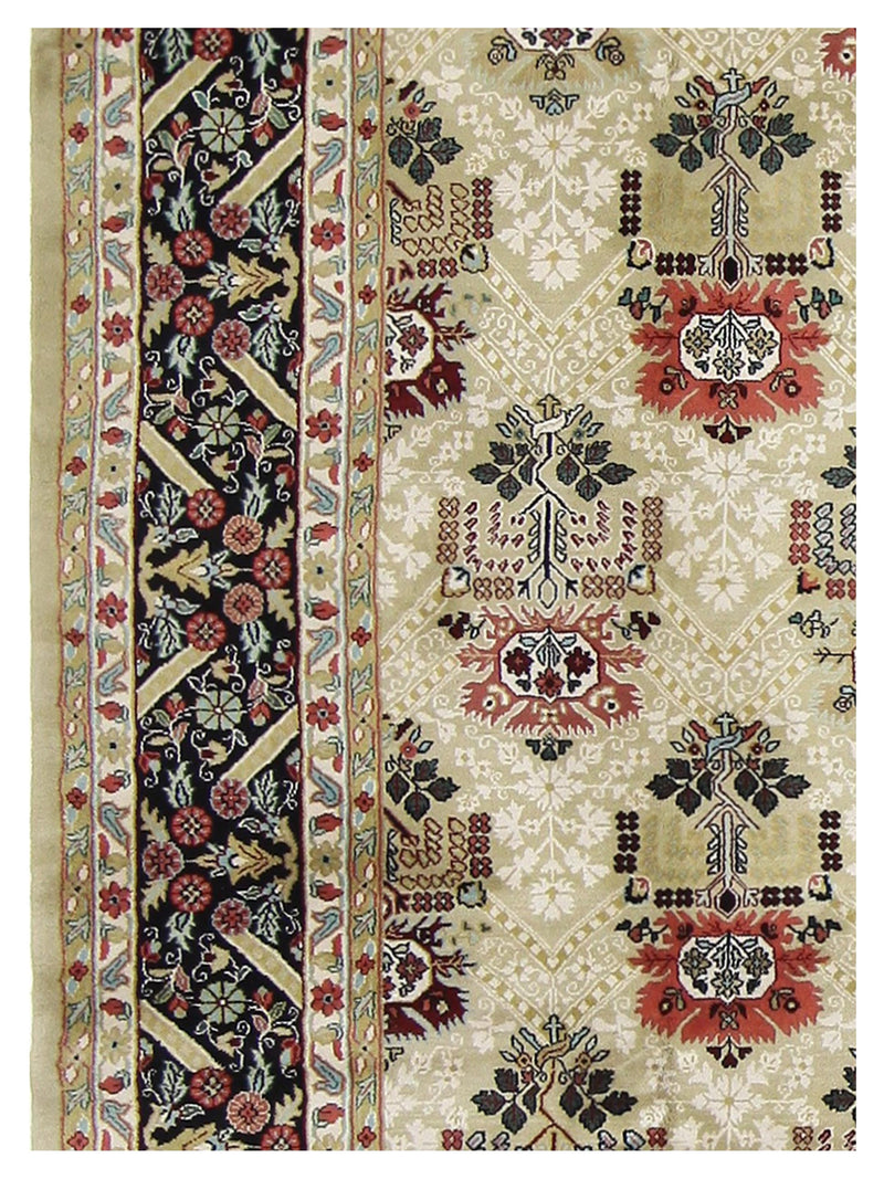 Pacific Maharaja 66758 Beige Black Transitional Hand Knotted Rug