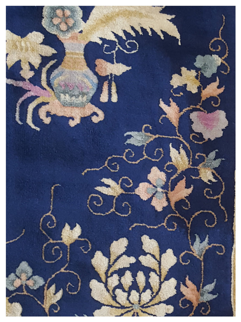 Pacific Peking 66760 Blue Gold Traditional Hand Knotted Rug