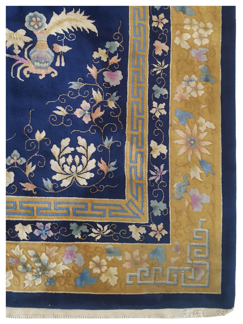 Pacific Peking 66760 Blue Gold Traditional Hand Knotted Rug