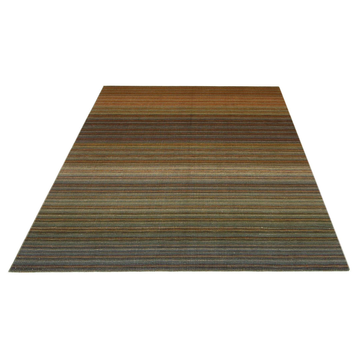 Pacific Corduroy 66763 Green Orange Kilim Hand Knotted Rug