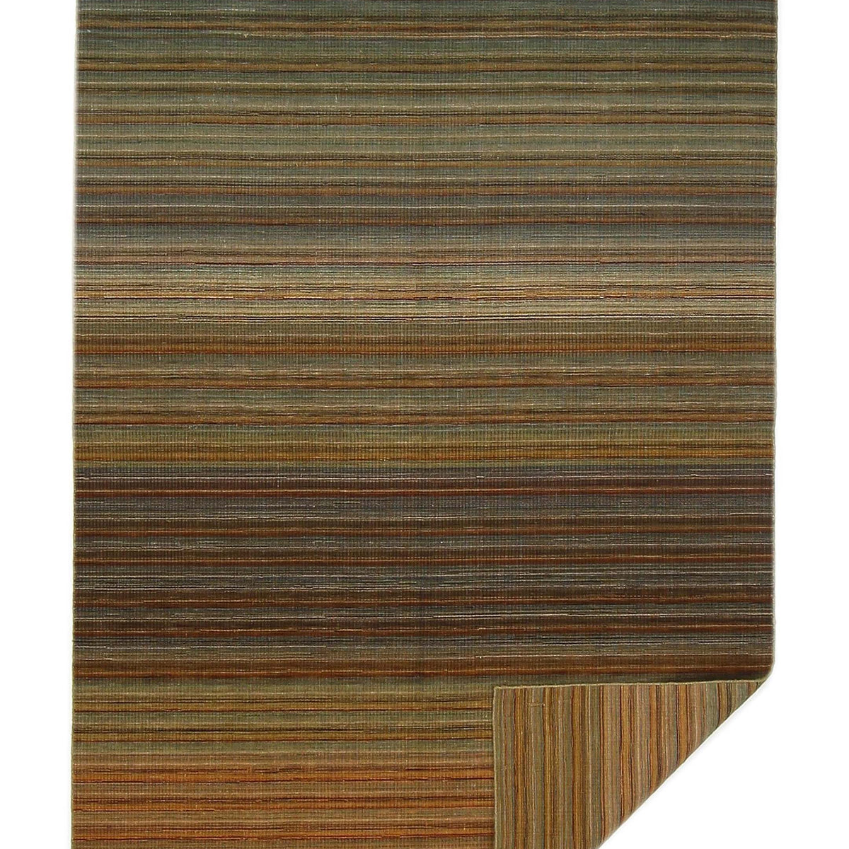 Pacific Corduroy 66763 Green Orange Kilim Hand Knotted Rug