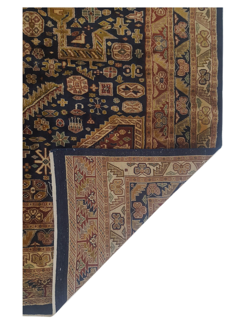 Pacific Kazak 66770 Navy Ivory Traditional Hand Knotted Rug