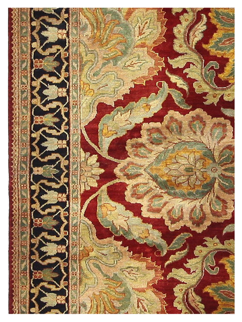 Pacific Agra 66772 Red Black Traditional Hand Knotted Rug