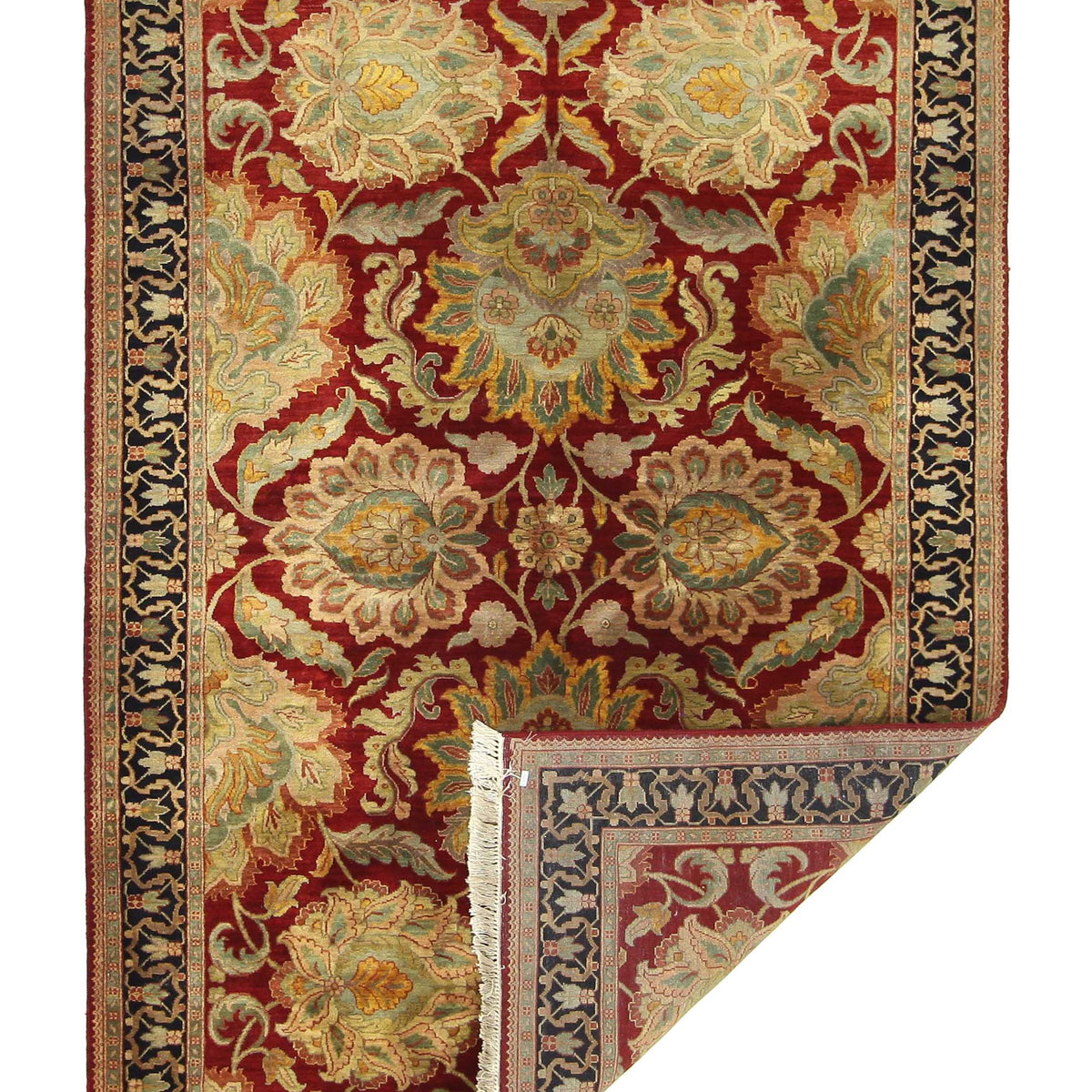Pacific Agra 66772 Red Black Traditional Hand Knotted Rug