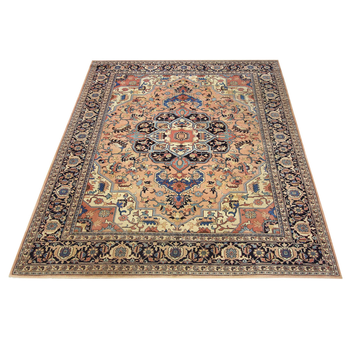 Pacific Heriz Rm 66774 Peach Black Traditional Hand Knotted Rug