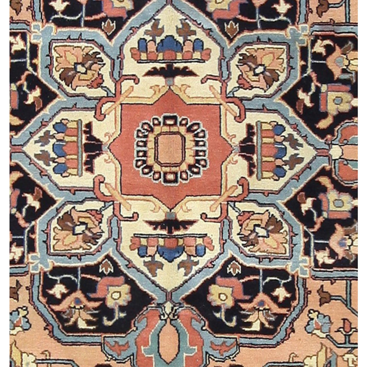 Pacific Heriz Rm 66774 Peach Black Traditional Hand Knotted Rug