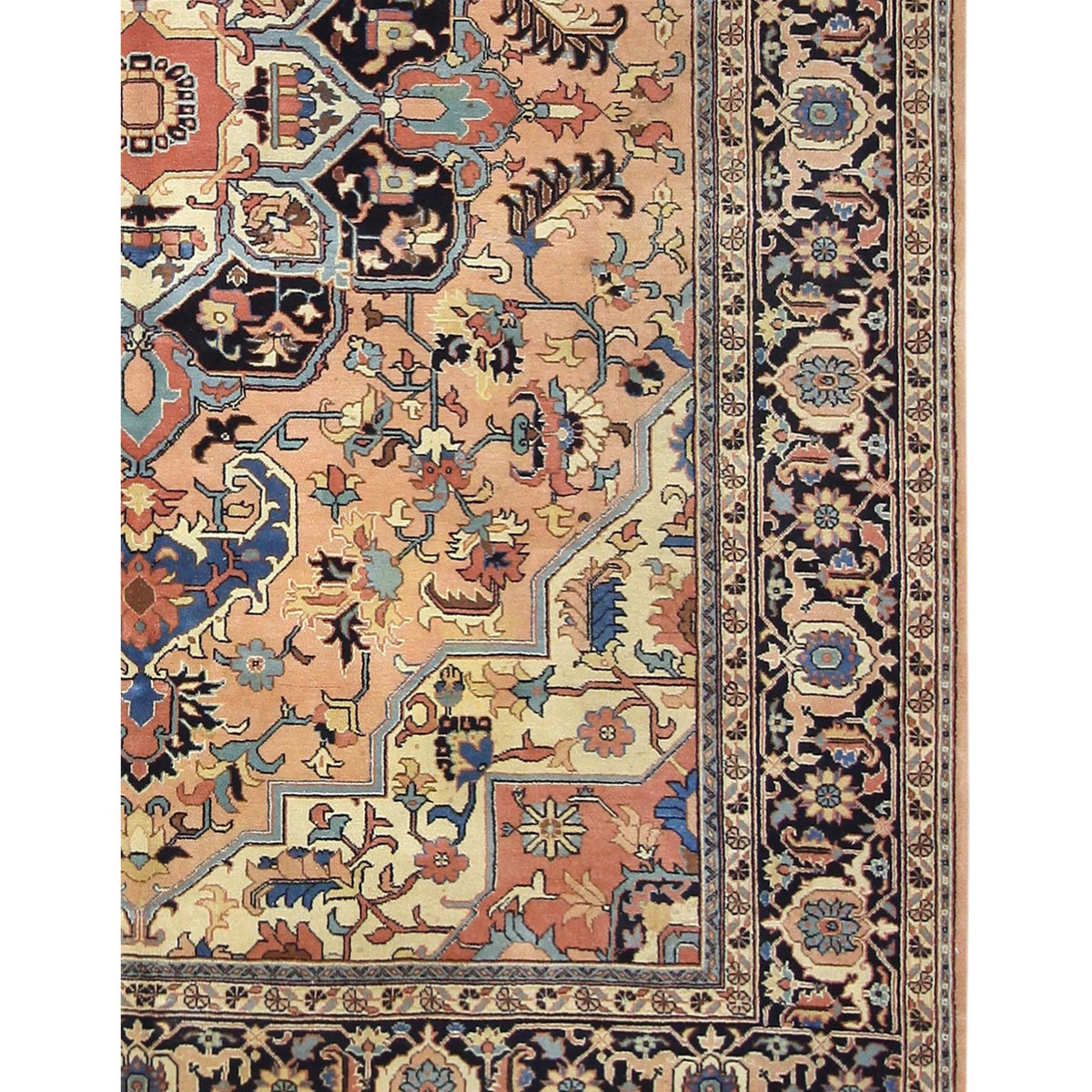 Pacific Heriz Rm 66774 Peach Black Traditional Hand Knotted Rug