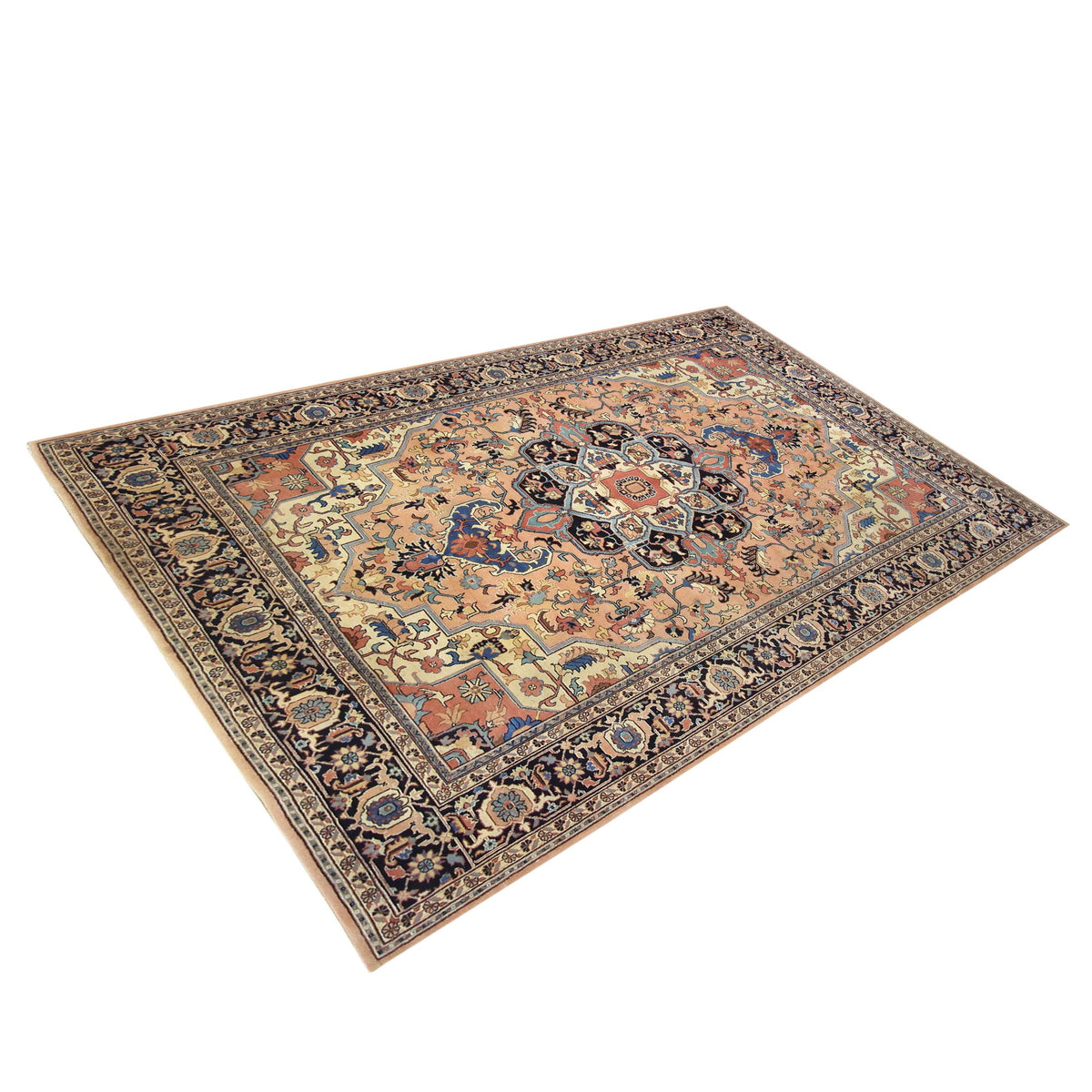 Pacific Heriz Rm 66774 Peach Black Traditional Hand Knotted Rug