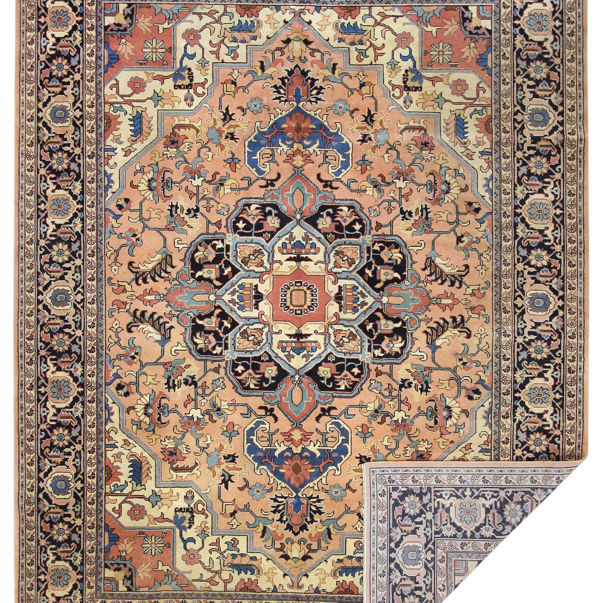 Pacific Heriz Rm 66774 Peach Black Traditional Hand Knotted Rug