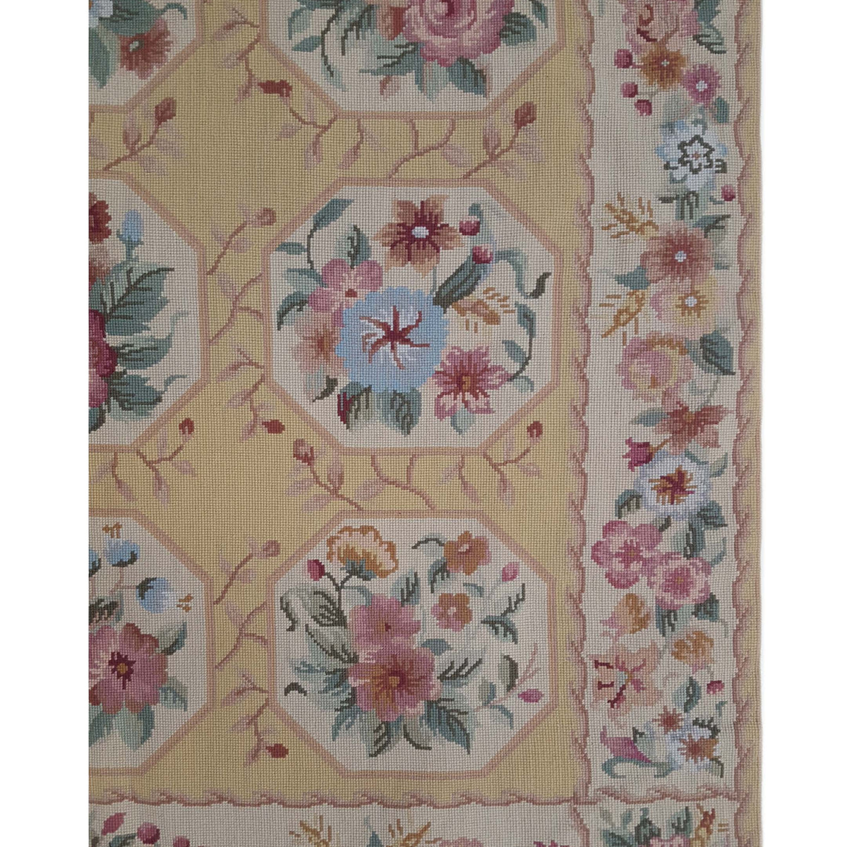 Pacific Needle Point 66776 Beige Multi Tapestry Needle Point Rug