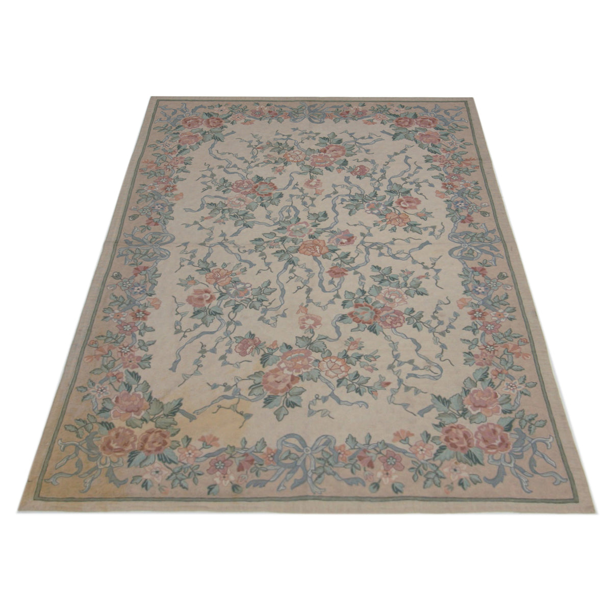 Aira Chainstich 66779 Ivory Ivory Kilim Flatweave Rug