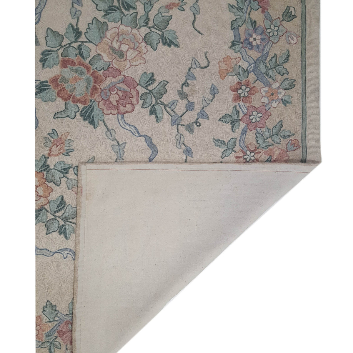 Aira Chainstich 66779 Ivory Ivory Kilim Flatweave Rug