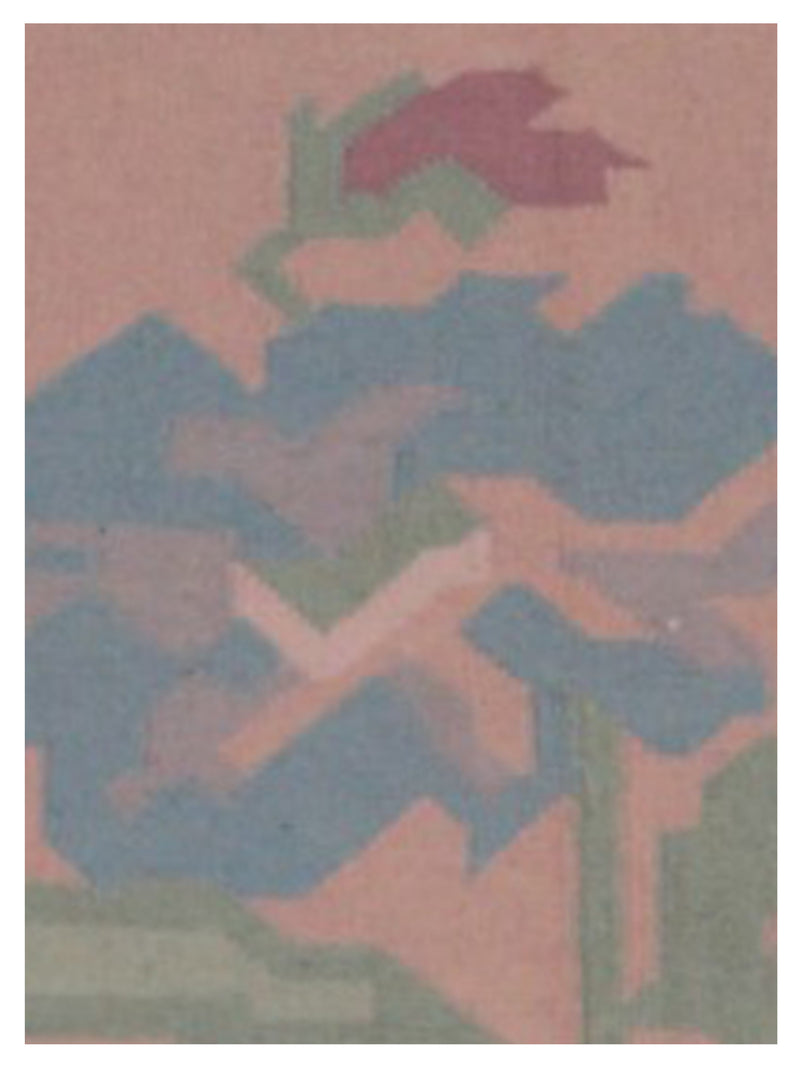 Pacific Dhurrie 66783 Pink Blue Kilim Hand Knotted Rug