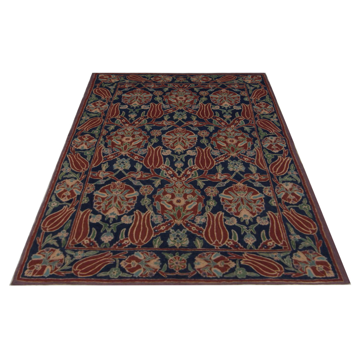 Aira Chainstich 66785 Navy Multi Kilim Flatweave Rug