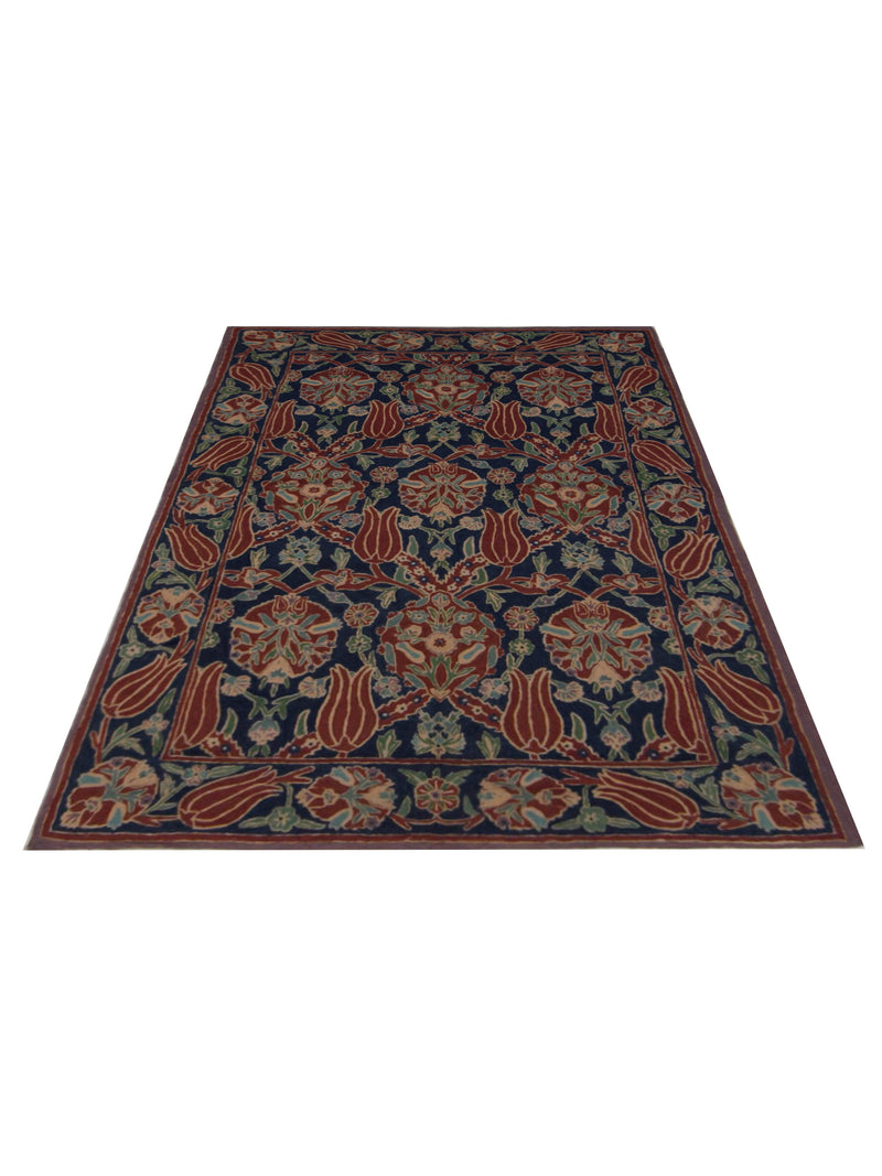 Aira Chainstich 66785 Navy Multi Kilim Flatweave Rug