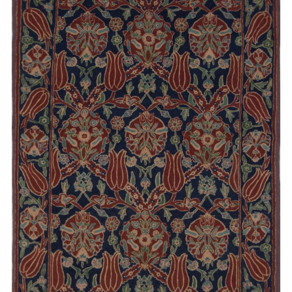 Aira Chainstich  Navy Multi Kilim