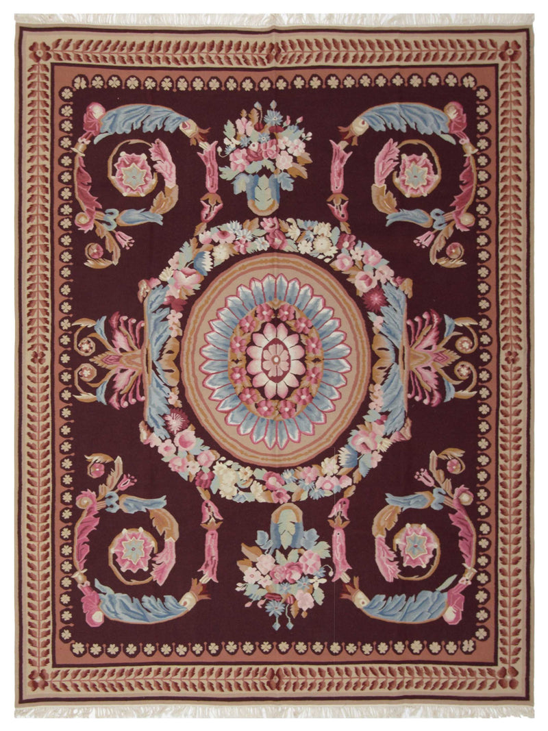 Aura Kilim  Burgundy Multi Kilim