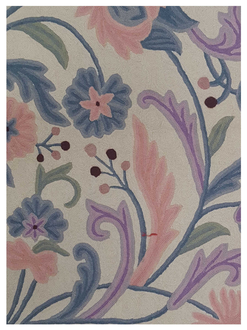 Aira Chainstich 66795 Pink Ivory Kilim Flatweave Rug