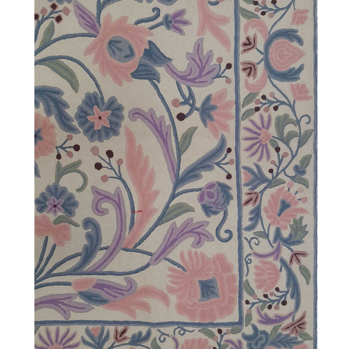 Aira Chainstich 66795 Pink Ivory Kilim Flatweave Rug