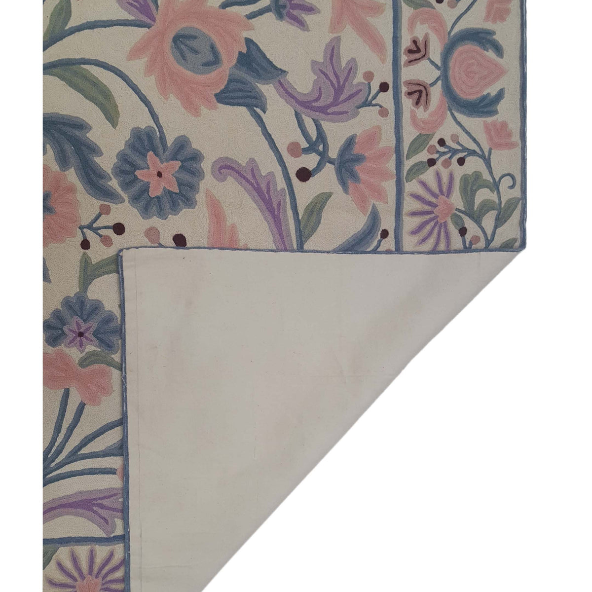 Aira Chainstich 66795 Pink Ivory Kilim Flatweave Rug