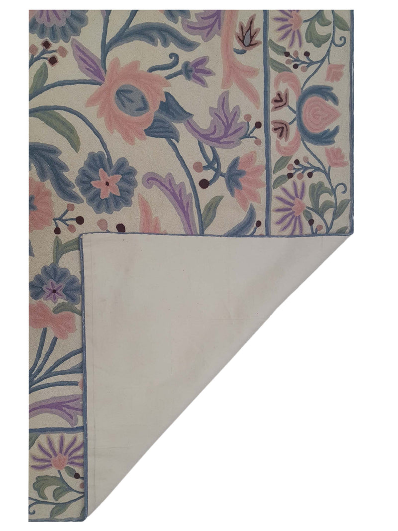 Aira Chainstich 66795 Pink Ivory Kilim Flatweave Rug