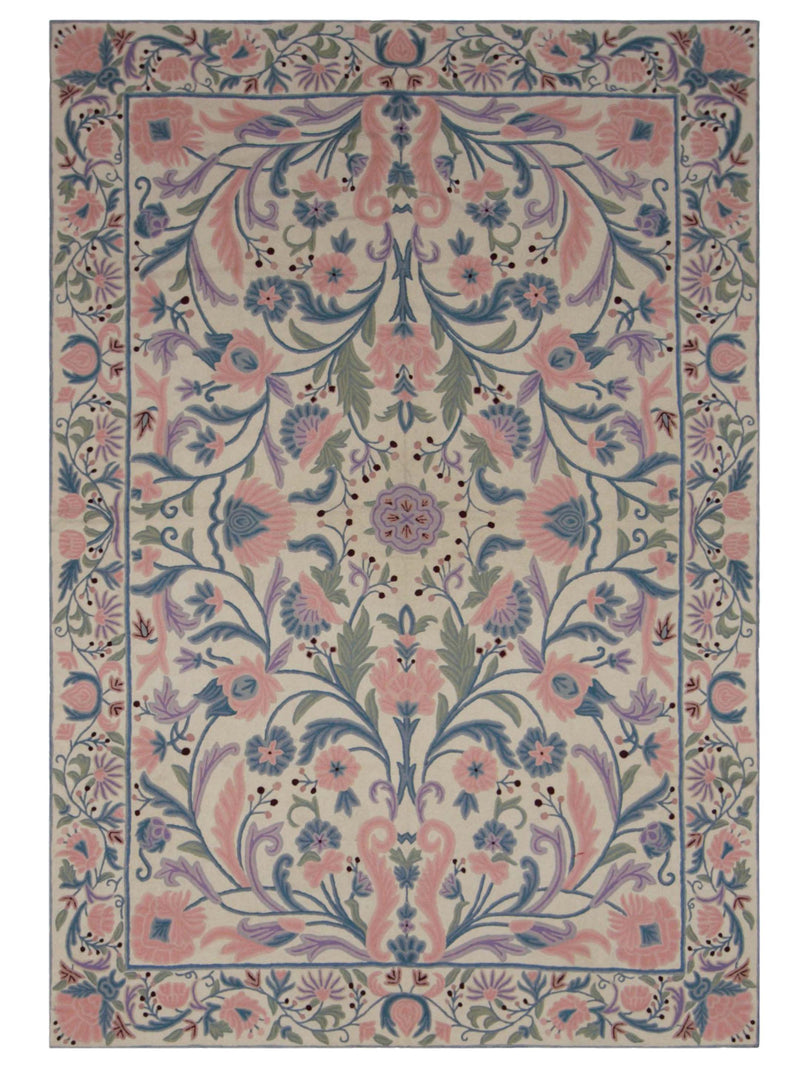 Aira Chainstich  Pink Ivory Kilim