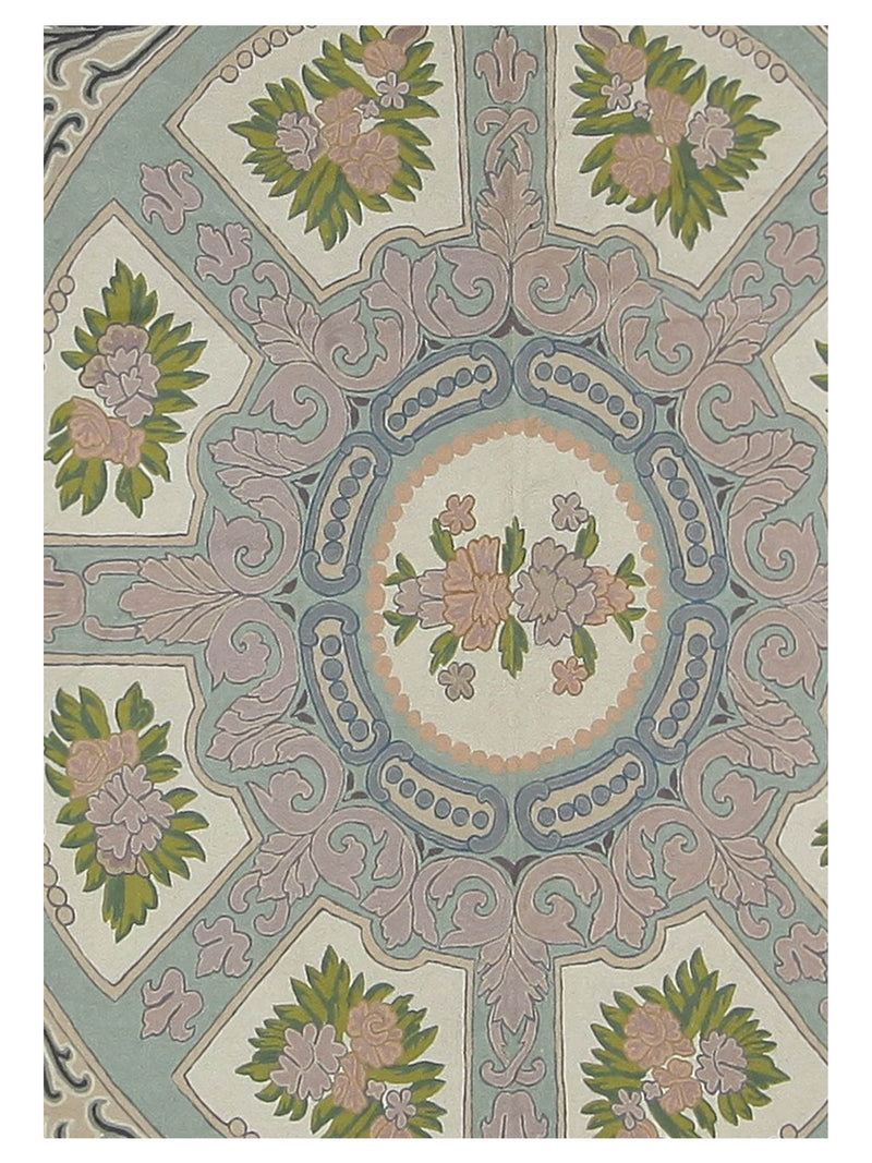 Aira Chainstich 66797 Teal Beige Kilim Flatweave Rug