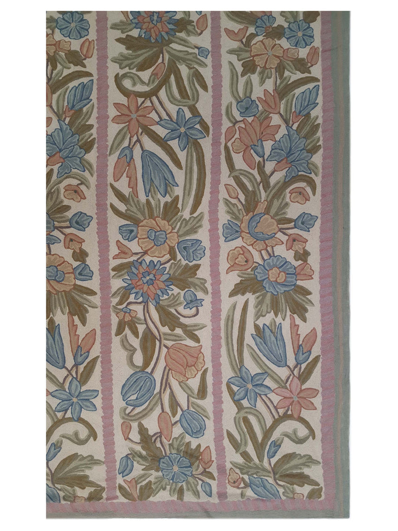 Aira Chainstich 66798 Teal Green Kilim Flatweave Rug