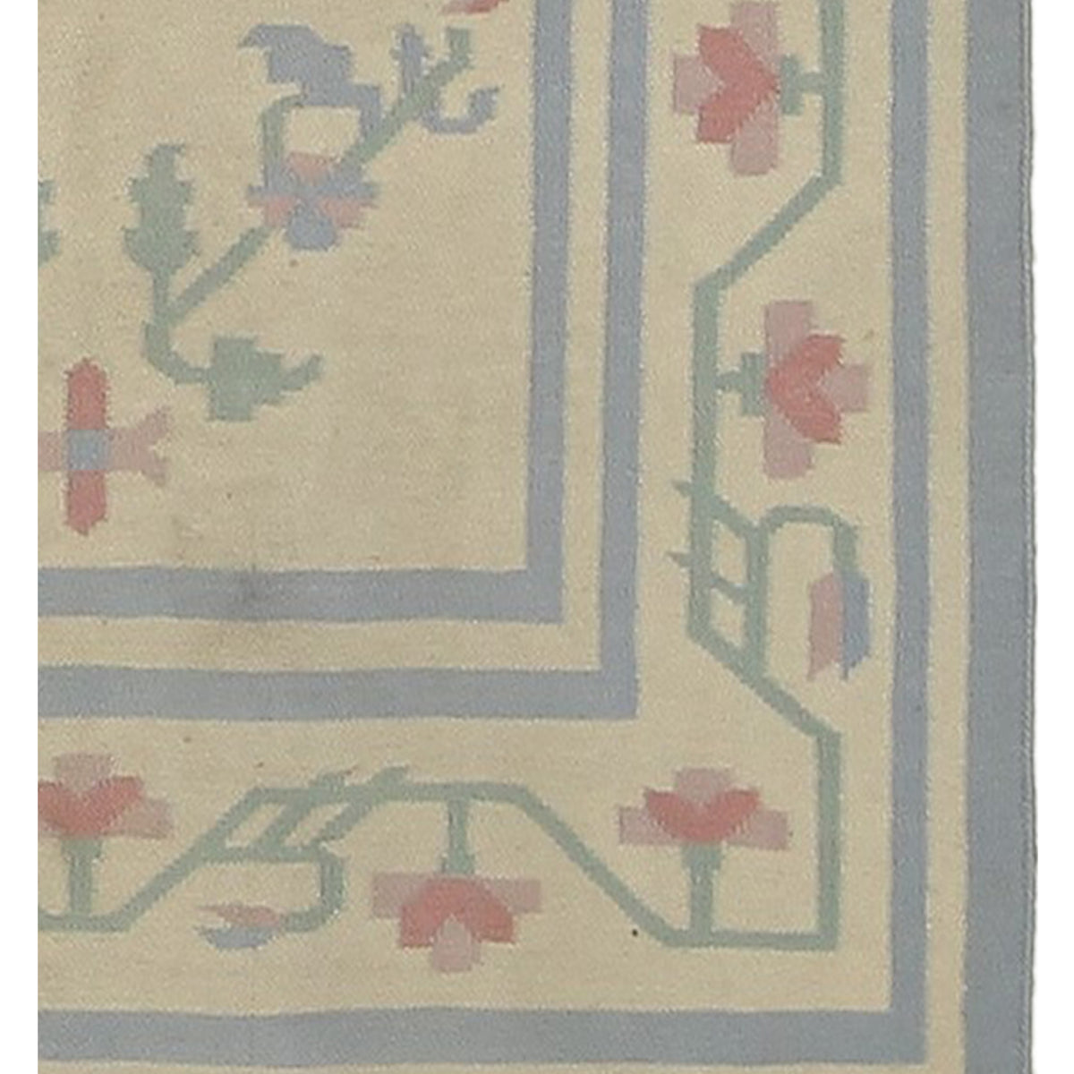 Pacific Dhurrie 66802 Grey Beige Kilim Hand Knotted Rug