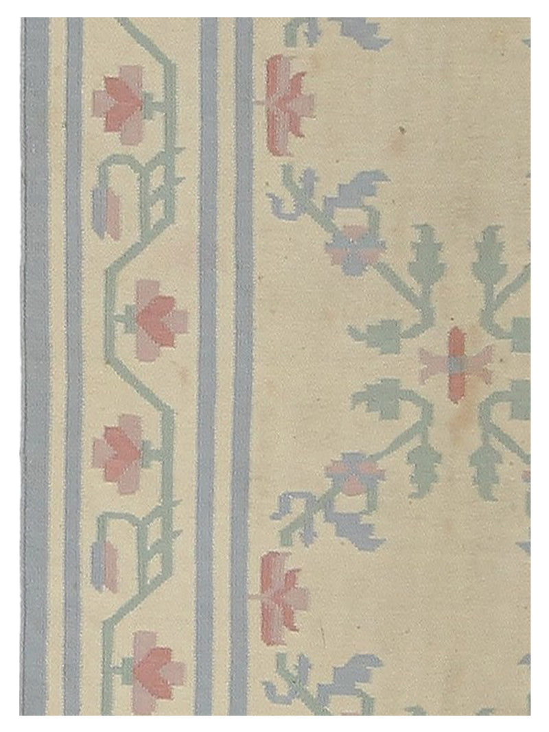 Pacific Dhurrie 66802 Grey Beige Kilim Hand Knotted Rug
