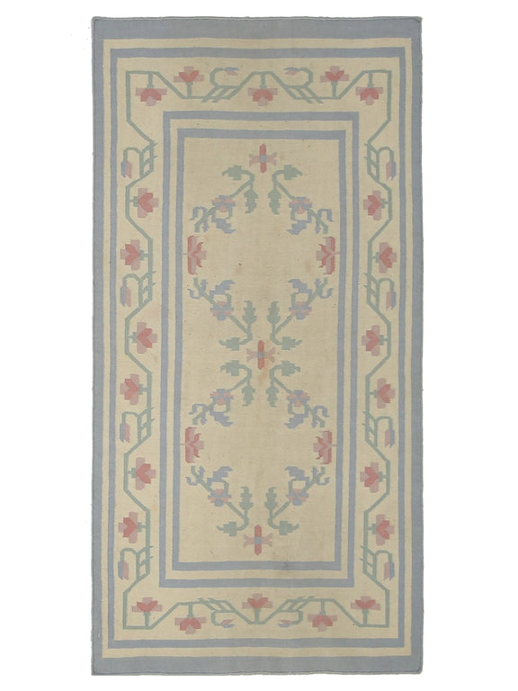 Pacific Dhurrie  Grey Beige Kilim