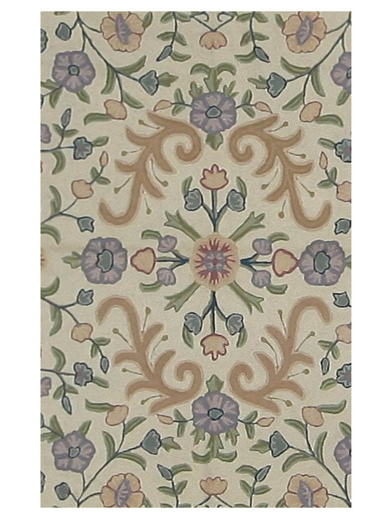 Aira Chainstich 66809 Ivory Ivory Kilim Flatweave Rug