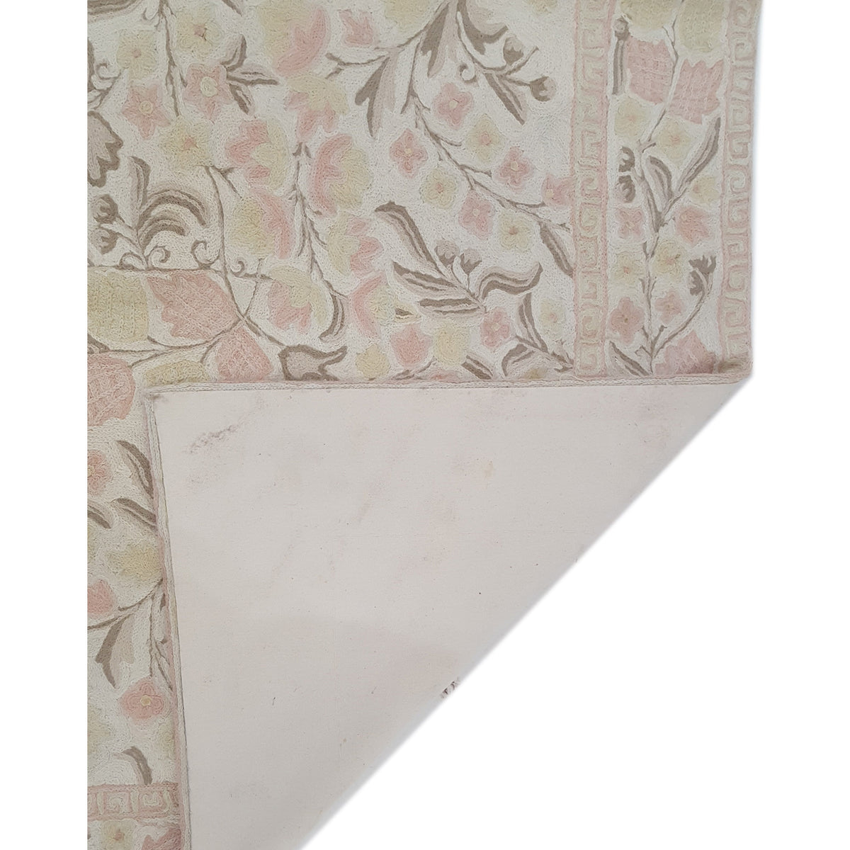 Aira Chainstich 66810 Ivory Pink Kilim Flatweave Rug