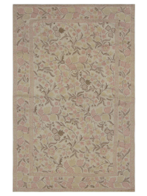 Aira Chainstich  Ivory Pink Kilim