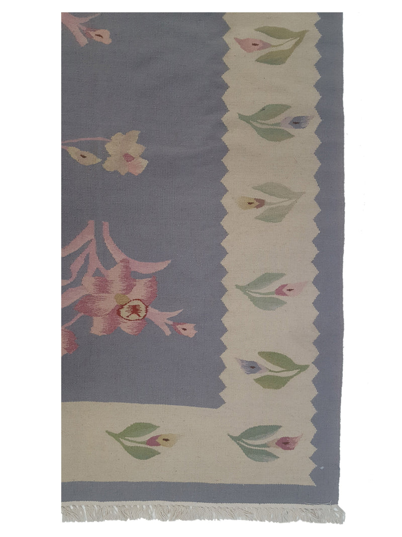 Aura Kilim 66815 Lt.Grey Ivory Kilim Hand Woven Rug