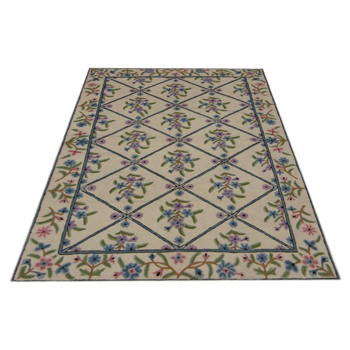 Aira Chainstich 66819 Ivory Ivory Kilim Flatweave Rug
