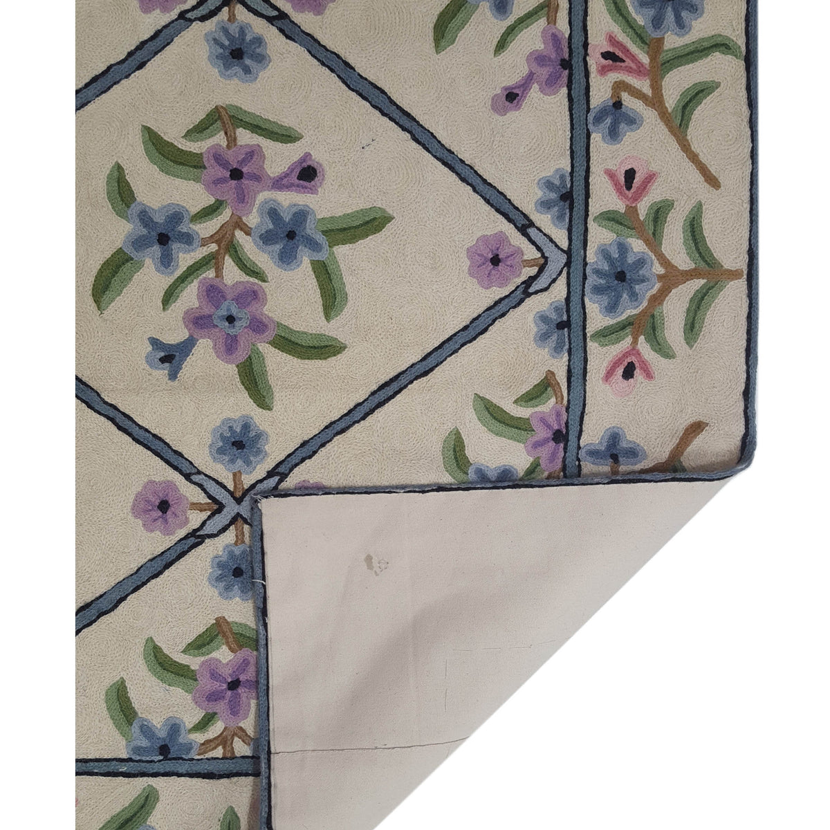 Aira Chainstich 66819 Ivory Ivory Kilim Flatweave Rug