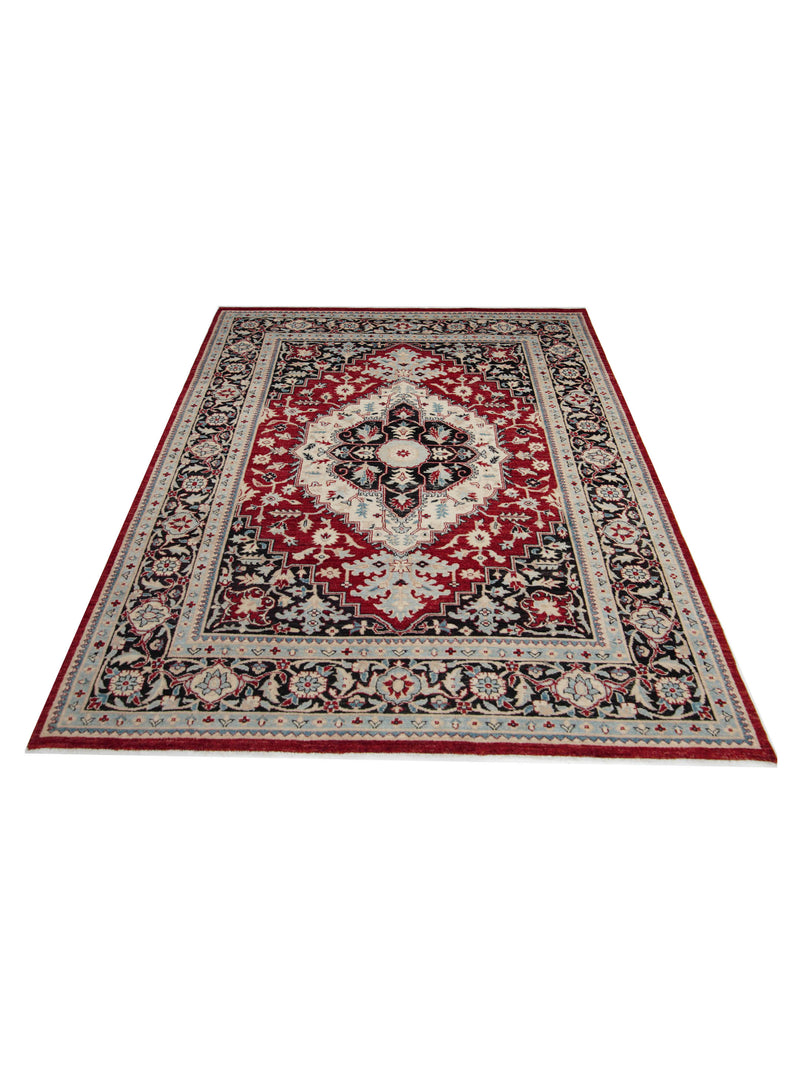 Pacific Ziegler 37249 Red Black Traditional Hand Knotted Rug