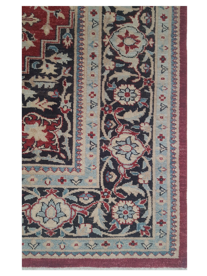 Pacific Ziegler 37249 Red Black Traditional Hand Knotted Rug