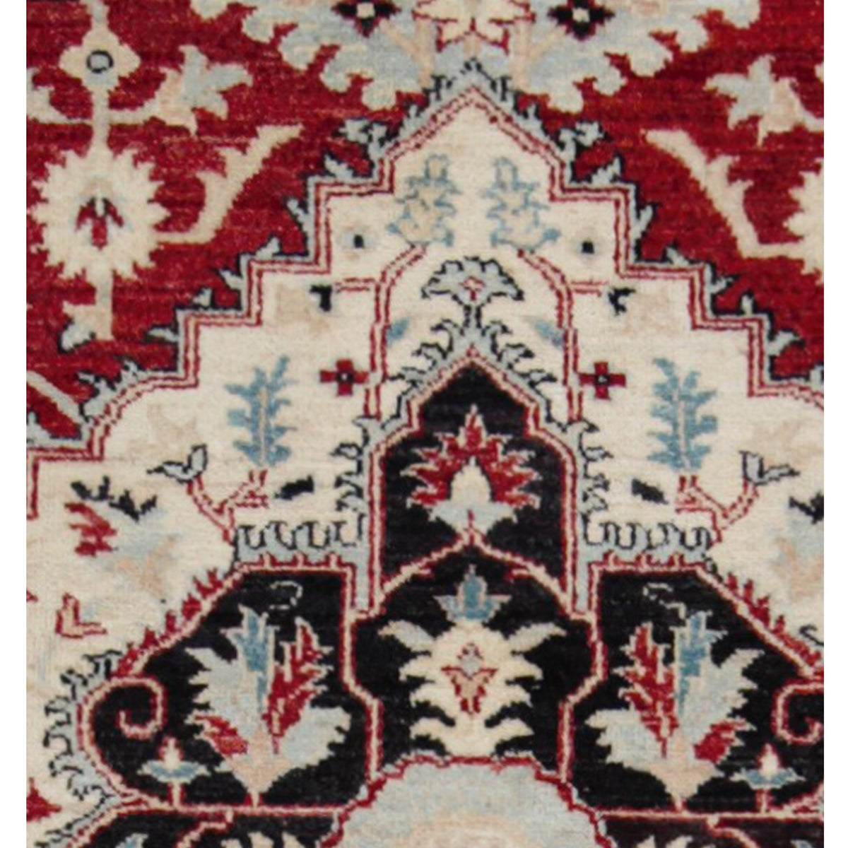 Pacific Ziegler 37249 Red Black Traditional Hand Knotted Rug