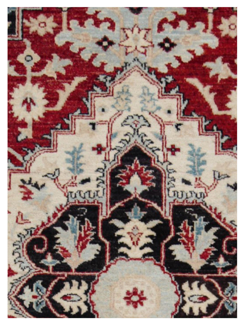 Pacific Ziegler 37249 Red Black Traditional Hand Knotted Rug