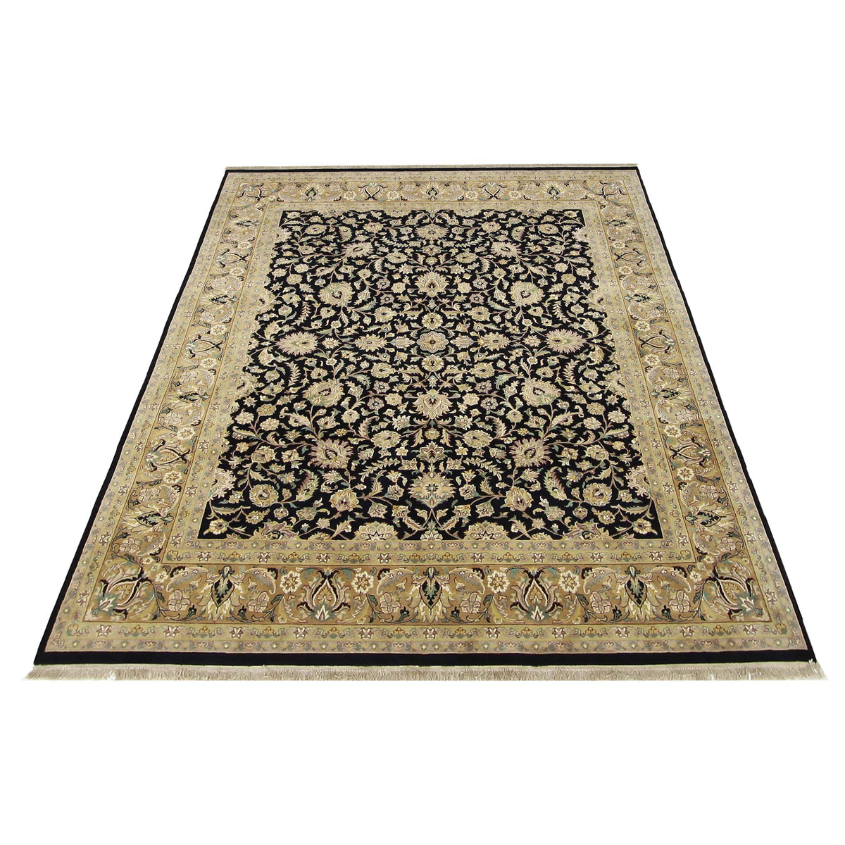 Pacific Classic 66889 Black Black Traditional Hand Knotted Rug