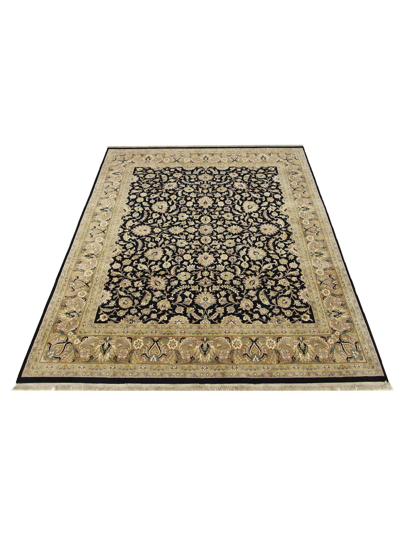 Pacific Classic 66889 Black Black Traditional Hand Knotted Rug